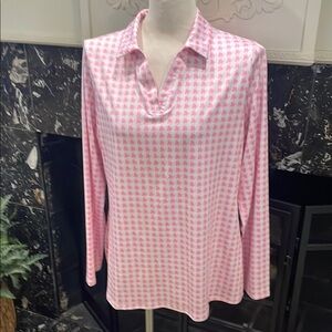 Pink Houndstooth Women's Top